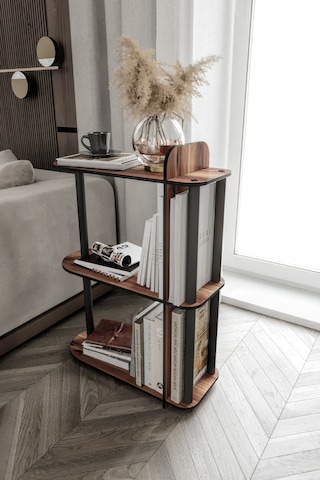 Dekoratif Yan Sehpa Ceviz Ceviz