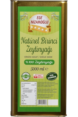 Ege Nizamoğlu Naturel Birinci Zeytinyağı 5 L