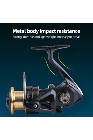 Qingmipy 1000 Model Metal Gövde Spinning Olta Makinesi - 4+1 Toper, 5.2:1 Dişli Oranı, Süratli Ve Pürüzsüz Performans