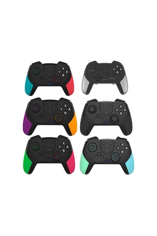 Xindoker Switch/switch Lite Uyumlu T-23 Kablosuz Bluetooth Oyun Kolu - Çift Motor Titreşim Ve Jiroskop Özelliği Mor-turuncu