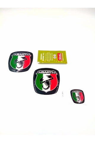 Doblo Fiorino Uyumlu Üçlü Abarth Logo Seti Ön Arka Direksiyon