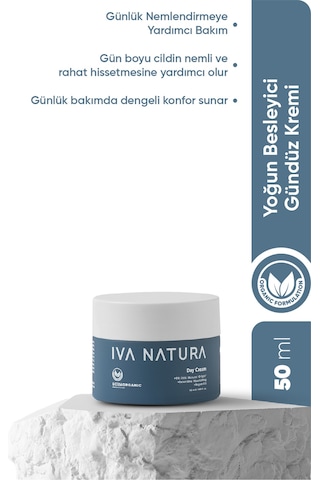 Iva Natura Nemlendirici Etkili Gündüz Kremi Organik Sertifikalı 50 ML