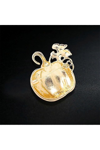 Kadınlar Kızlar İçin Yapay Elmas Kabak Broş Pin Altın Ton Moda Emaye Cadılar Bayramı Şükran Günü Yeşil Yaprak Broşlar Yaka İğneleri Sevimli Sonbahar Tatil Festivali Çok Renkli