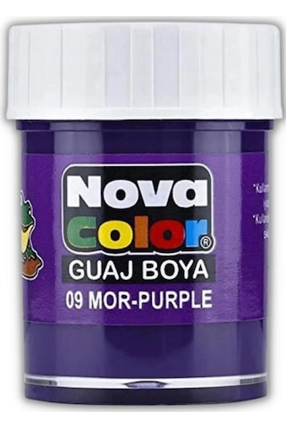 Mor Guaj Boya 25 ml 1 Adet Nova Color Su Bazlı 25 ml Guaj Boya Mo Mor