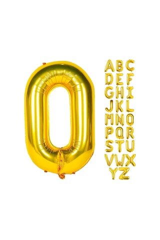 O Harf Gold Folyo Balon16 İnç 36 cm