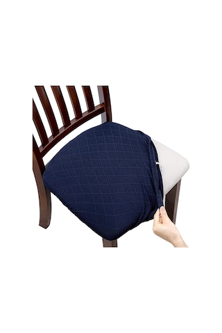 Yaozixa Ev Ve Restoran İçin Çok Amaçlı Mavi Rombus Desenli Sandalye Kılıfı - 36-48x36-48 Cm, Dayanıklı Jacquard Dokuma Pembe