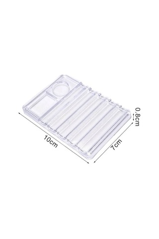 Manikür Protez Tırnak Fırça Standı Ve Renk Paleti Şeffaf