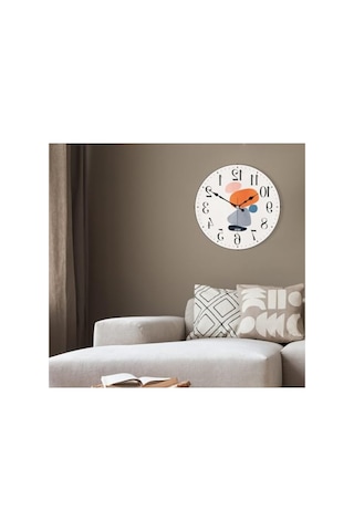 36 Cm Sessiz Mekanizmaya Sahip Dekoratif Duvar Saati 0240-keçe-şekilli-48cm
