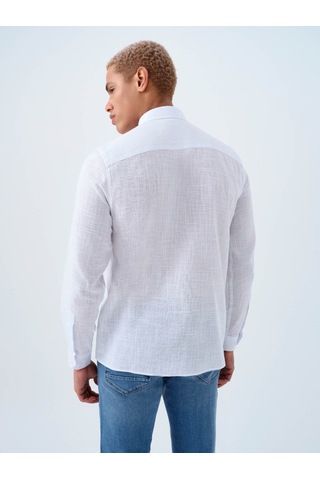 Loft Regular Fit Beyaz Erkek Gömlek Lf2038874 Beyaz