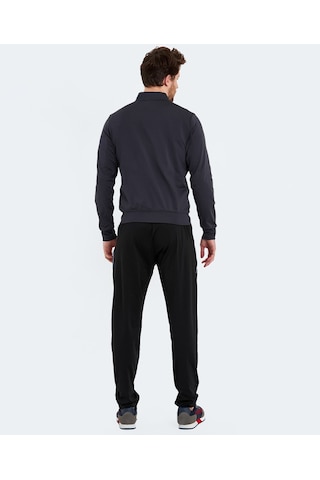 Slazenger ROOSEVELT IN Erkek Cepli Fermuarlı Koyu Gri Eşofman Takımı