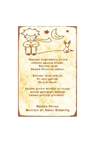 Kağıt Duvar Posteri Küçük Prens Retro Drtr0044