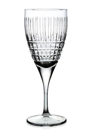 Decocia Kesme Kristal Beyaz Ve Rose Şarap Kadeh 6 Adet 230cc Şeffaf