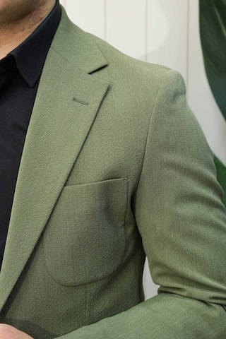 Bys Beystil Sivri Yaka Yeşil Ceket 572- Slim Fit