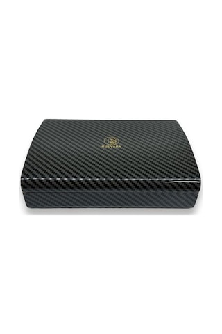 Guevara Karbon Desen Mini Puro Kutusu Humidor Siyah 5s