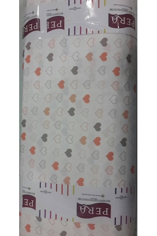Akfil Poplin Nevresimlik Kumaş Çok Amaçlı En 240 Kalp Desenli (461574175)