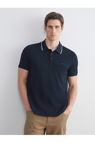 Lcwaıkıkı Classic Lacivert Polo Yaka Kısa Kollu Penye Erkek Tişört