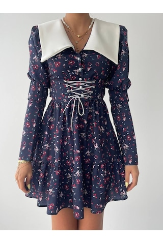 Dreamy İp Detaylı Mini Elbise S