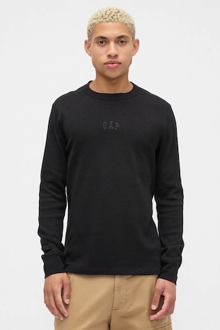 Gap V-frch Logo Erkek Tişört Siyah