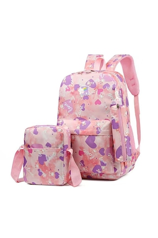Xinxin Çok Yönlü Sırt Çantası Ve Okul Çantası 3 Parçalı Set Çiçek