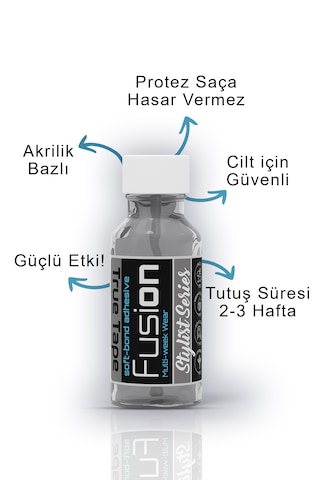 True Tape Fusion Protez Saç Likit Yapıştırıcı 0,68 Fl Oz 20ml