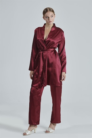 Alissa 8620 Kadın Çeyizlik Saten 6'lı Set-bordo Bordo