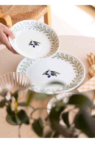 The Mia Olivos Yemek Tabağı 6lı Set 20 Cm Ovs0012 Çok Renkli