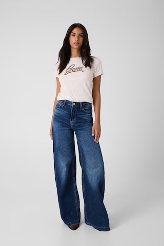 Guess Embro Regular Fit Kadın T-shirt W6bı21k6040 Bej