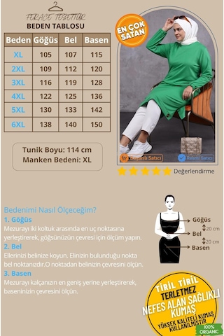 Ferace Kadın Büyük Beden İki İplik Penye Uzun Tesettür Tunik 001