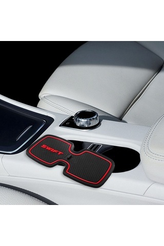 Ulzyvf Yuvası Siyah Paspasları Oluk Minderi Lateks Kırmızı Kauçuk Kapısı İç Bardak Araba - Br Kırmızı - Siyah