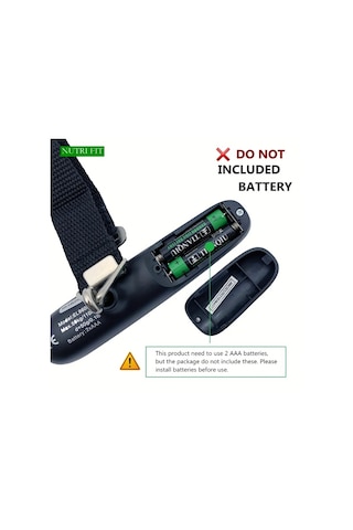 Xuweiwei Paslanmaz Çelik Yüzey Seyahat Bagaj Tartısı Taşınabilir Dijital Asma Çanta Tartı 50kg Kapasite Pil Hariç -