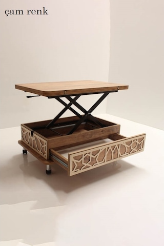 Kolexonline Akıllı Sihirli Sehpa 3 Kademeli Orta Sehpa Yemek Masa