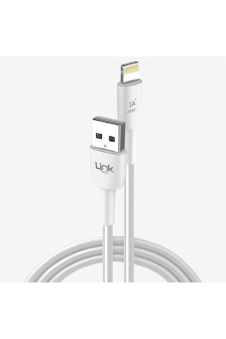 Linktech K606 Usb-a To Lightning 3A 2 MT Şarj Kablosu Beyaz