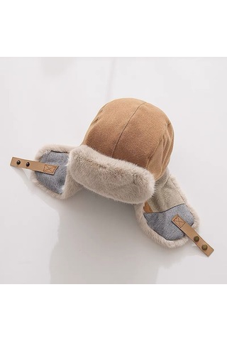 Sonbahar Kış İçin Açık Hava Rüzgar Geçirmez Kulak Koruyucu Kadife Şapka Haki