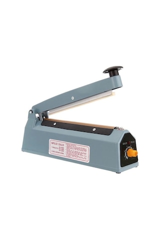 Fs-200 Metal Gövdeli Kullanımı Kolay Poşet Ağzı Kapama Yapıştırma Makinası 20cm Impulse Lisinya