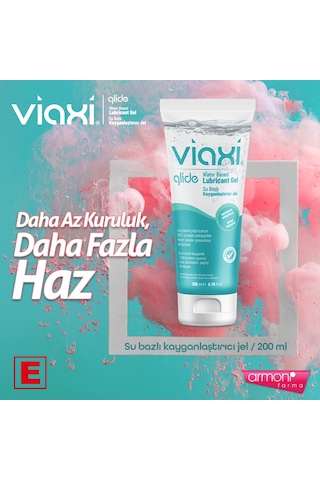 Viaxi Glide Kayganlaştırıcı Jel 200 ML + Viaxi Glide Kayganlaştırıcı Jel Çilek Aromalı 100 ML