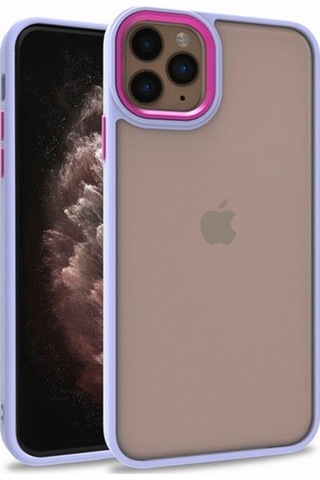 Apple Uyumlu iPhone 12 Pro Kılıf Zore Flora Kapak Lila