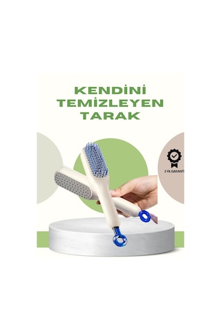 Anti-statik Saç Tarağı Kolay Temizlenebilir, Silikon Masaj Uçlu, Kompakt Boyut
