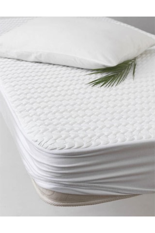 Kapitone Sıvı Geçirmez Tek Fitted Alez 180x200 Cm Beyaz