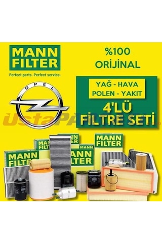 Opel Astra J 1.6 Cdtı 2014-2017 Mann-Filter Filtre Bakım Seti