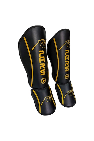 Pars Guard Kick Boks ve Muay Thai Ayak Kaval Koruyucu Siyah PRS-2 Siyah - Sarı