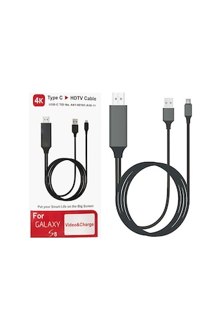 Zore Type-C Hdmi Kablo Kırmızı Kutulu