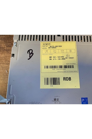 Hmc 96170a6210gu Radio Cd Çalar I30 2012 Sonrası
