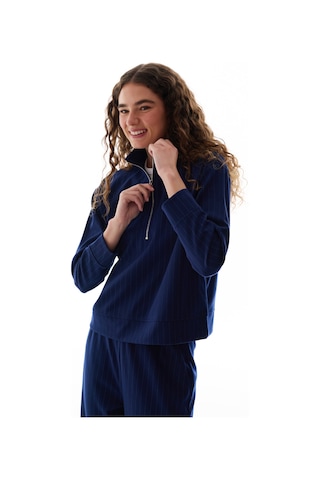 Penti Lacivert Yarım Fermuarlı Uzun Kollu Sweatshirt