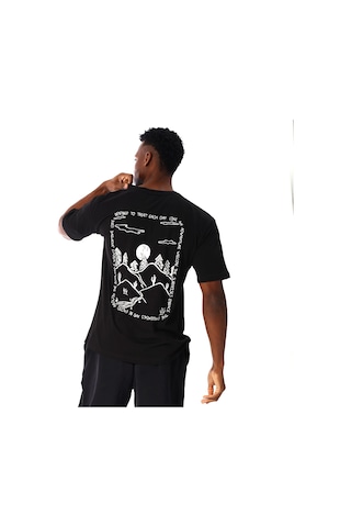 Sportive Yama Erkek Siyah Günlük Stil T-shirt 25ye030-syh Siyah