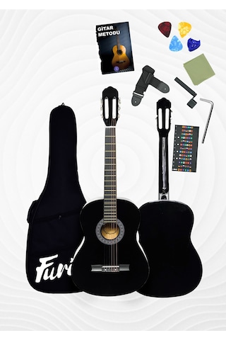 Cg-3902bk Solak Klasik Gitar 4/4 Yetişkin Boy Sap Ayarlı Full Set Siyah