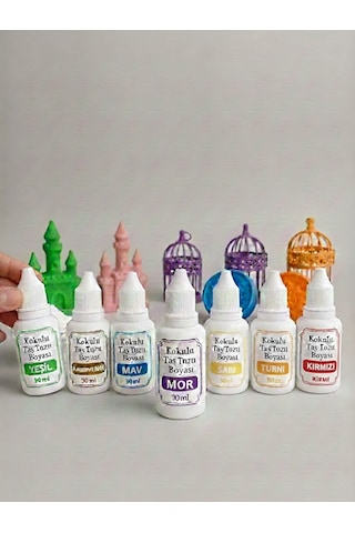 7 Renk Kokulu Taş Tozu Boyası - 30 Ml X 7 Adet