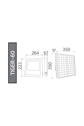 Horoz Tiger 60w Solar Ledli Projektör 6400k Beyaz Işık Çok Renkli