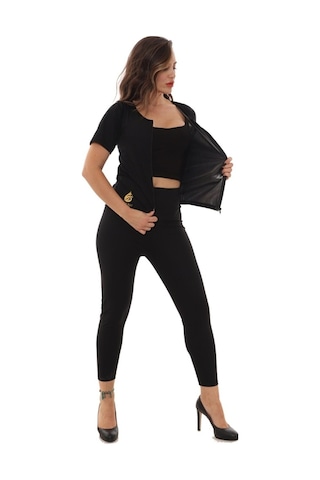 Sauna Suit Ekstra Terle Incelten Unisex Termal Fermuarvetayttakim Siyah