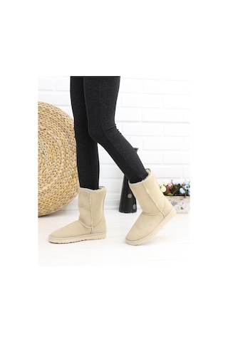 Nesil Shoes Etna Ten Süet Orta Boy Agh Kadın Bot Taba