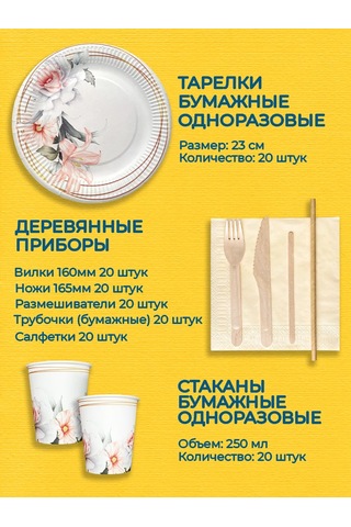 Albeta 20 Kişilik Düğün Parti İçin Tek Kullanımlık Sofra Takımı 258021205 100 adet